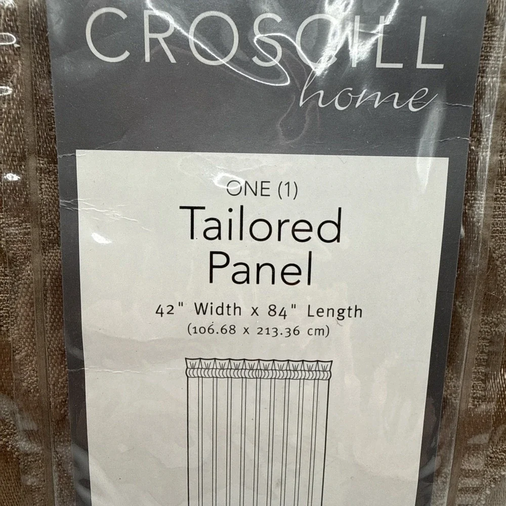 Vtg Croscill Home One Tailored Panel Highland Matelasse Champagne #2136   42x84